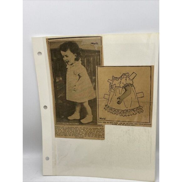 VTG Dionne Quintuplets Five Real Baby Paper Dolls Newspaper Collectible Ephemera - Picture 3 of 9
